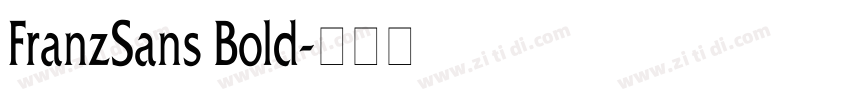 FranzSans Bold字体转换
